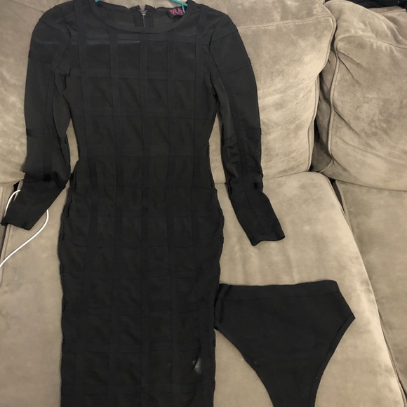 Bandage caged panty lined dress - Picture 4 of 6